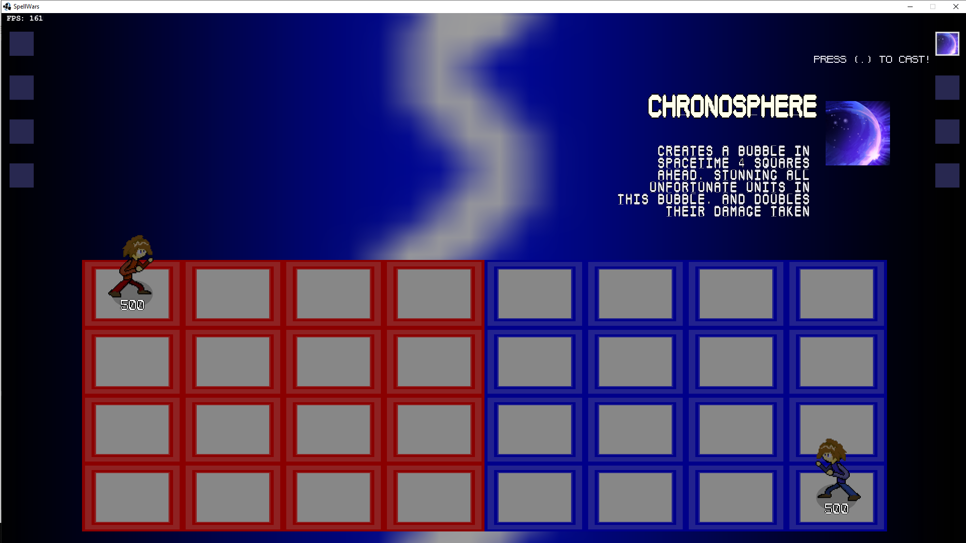 A Chronosphere spell being created.